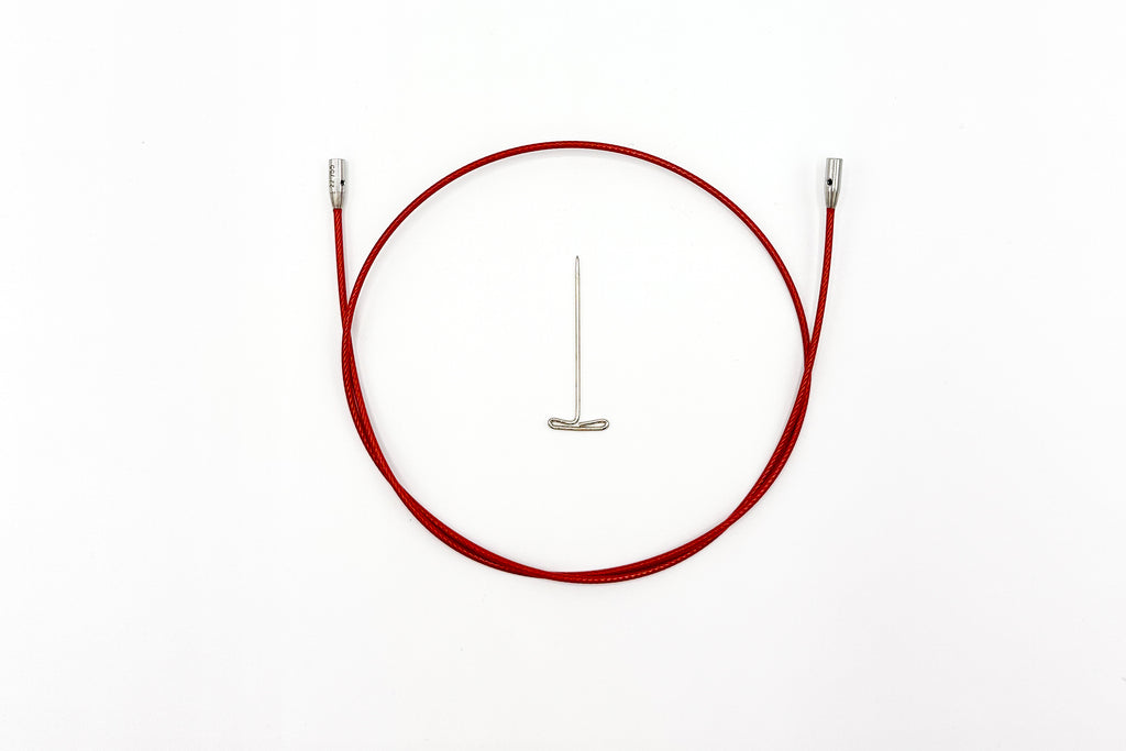 ChiaoGoo Twist RED Cable 75cm Small - Interchangeable Circular Knitting Needle Cable