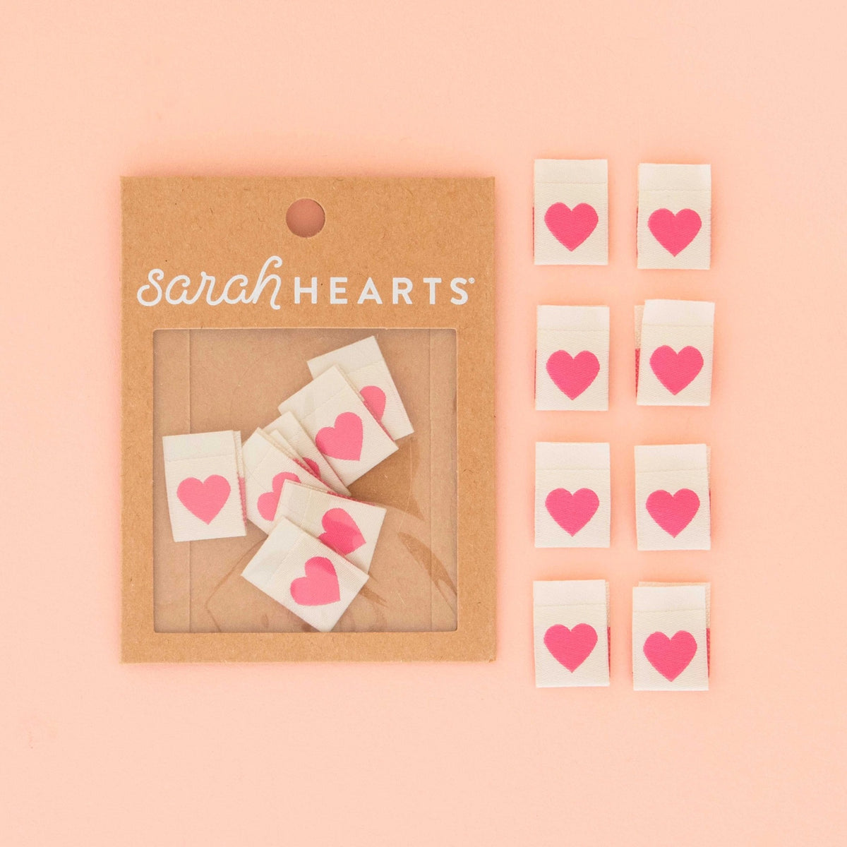Pink Hearts Labels