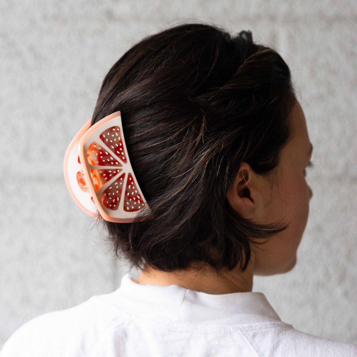 Large Grapefruit Slice Hair Claw Clip