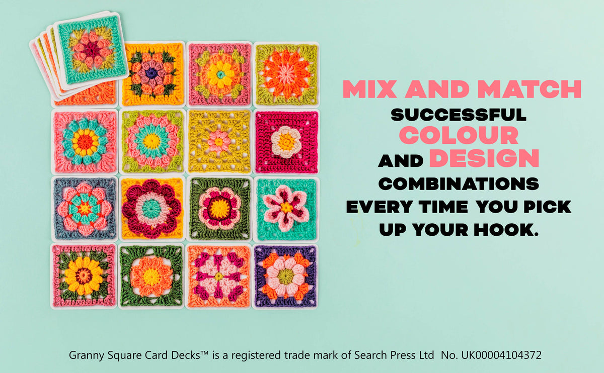 Granny Square Flowers Card Deck