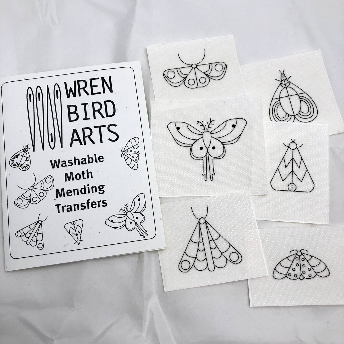 Moth Mending Embroidery Pattern Transfers