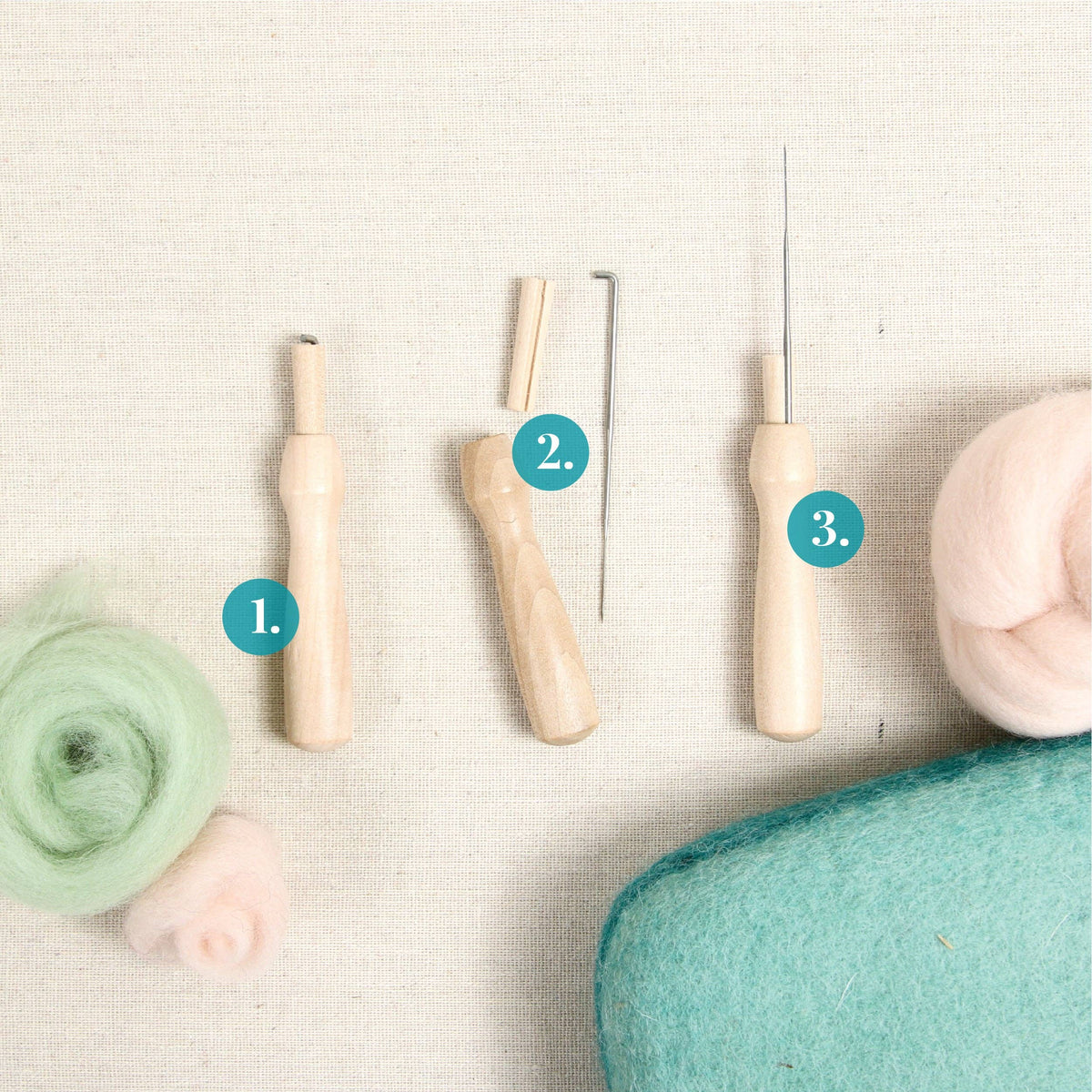 Wood Needle Felting Tool - Wood Handle