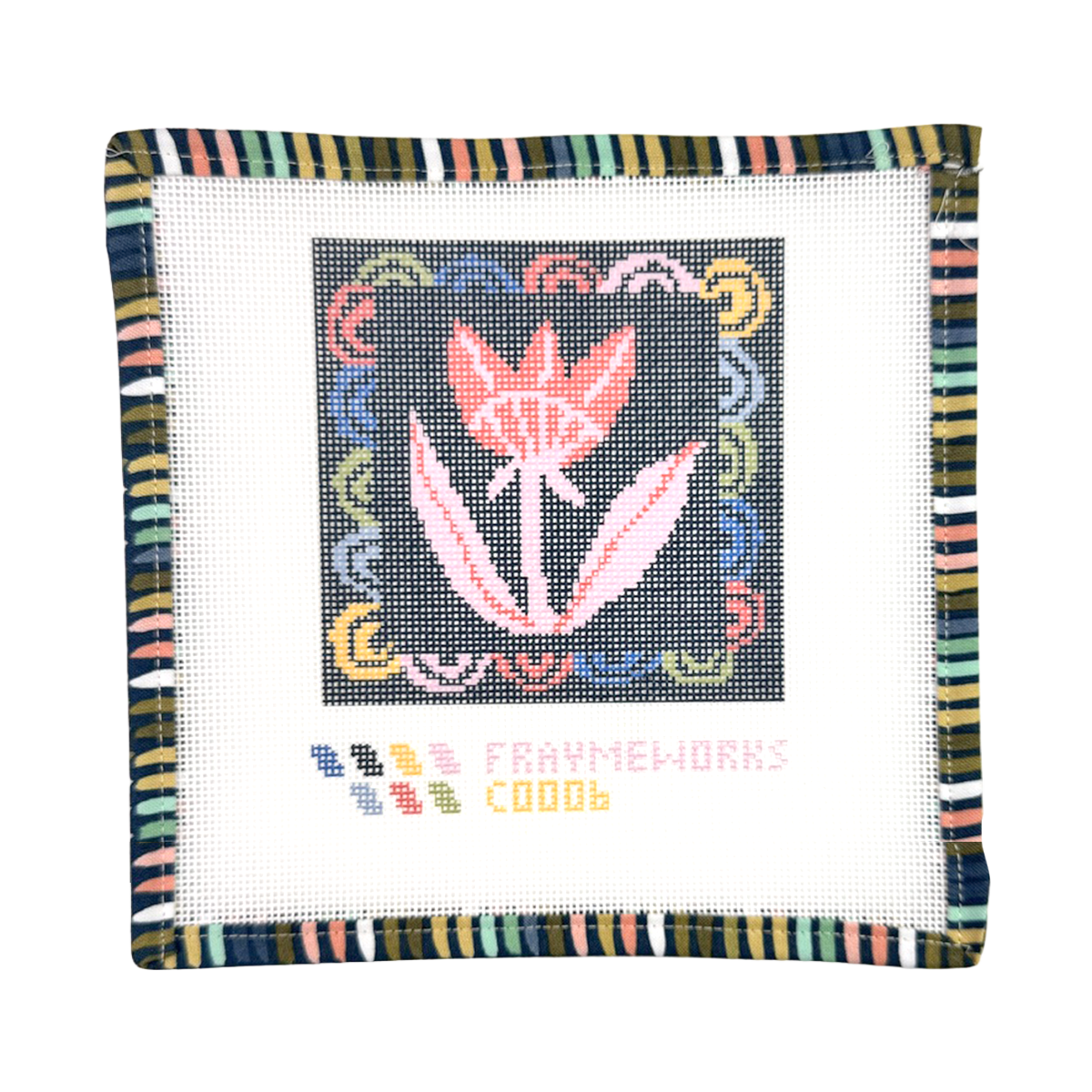 Needlepoint Canvas: Matilda Flower 4x4"