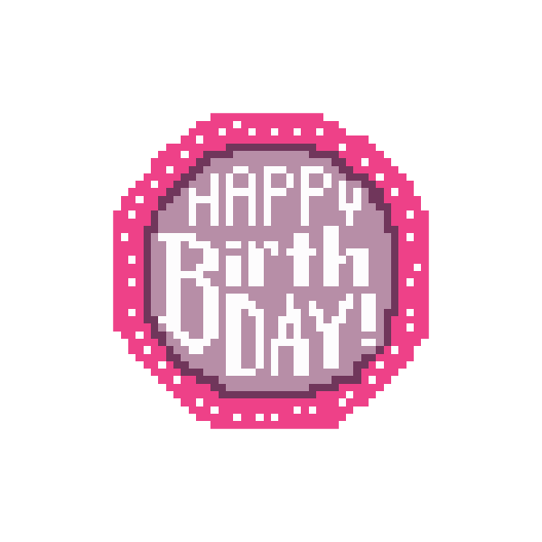 Needlepoint Canvas: Mini Birthday Cake 2.25" Round