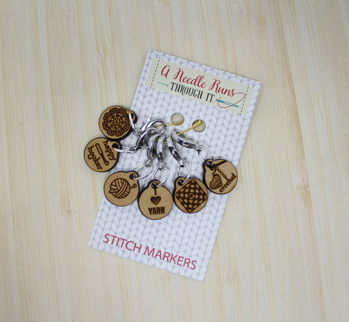 I Heart Crochet - Stitch Markers (set of 6)