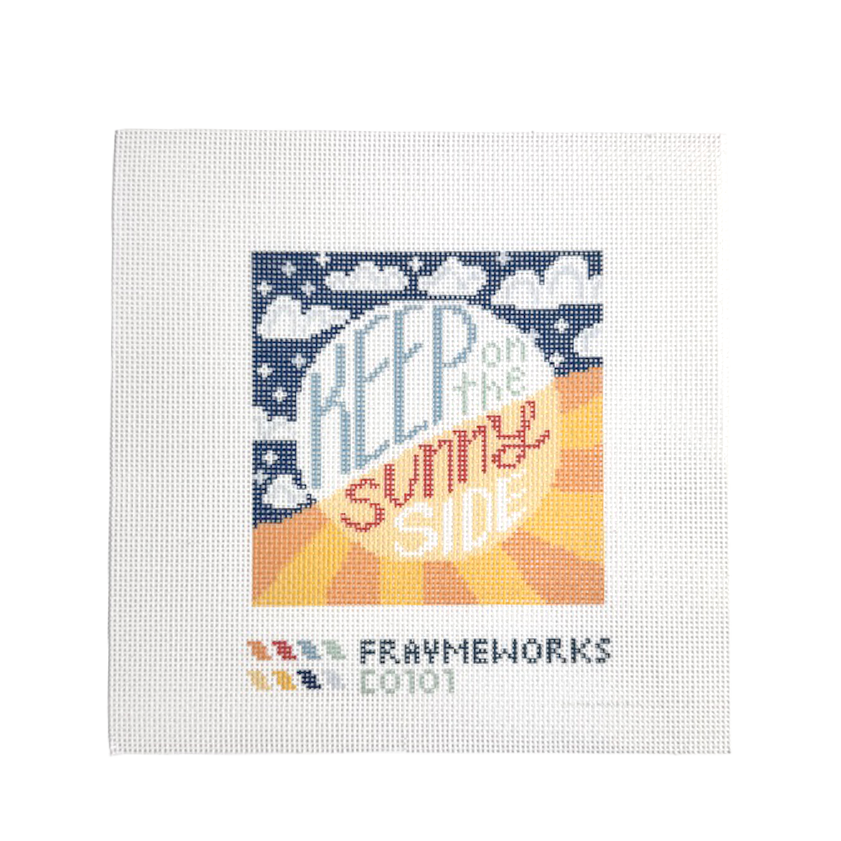 Needlepoint Canvas: Keep on the Sunny Side 4x4"