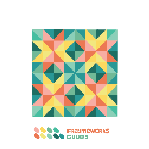 Needlepoint Canvas: Star Quilt Block 4x4"