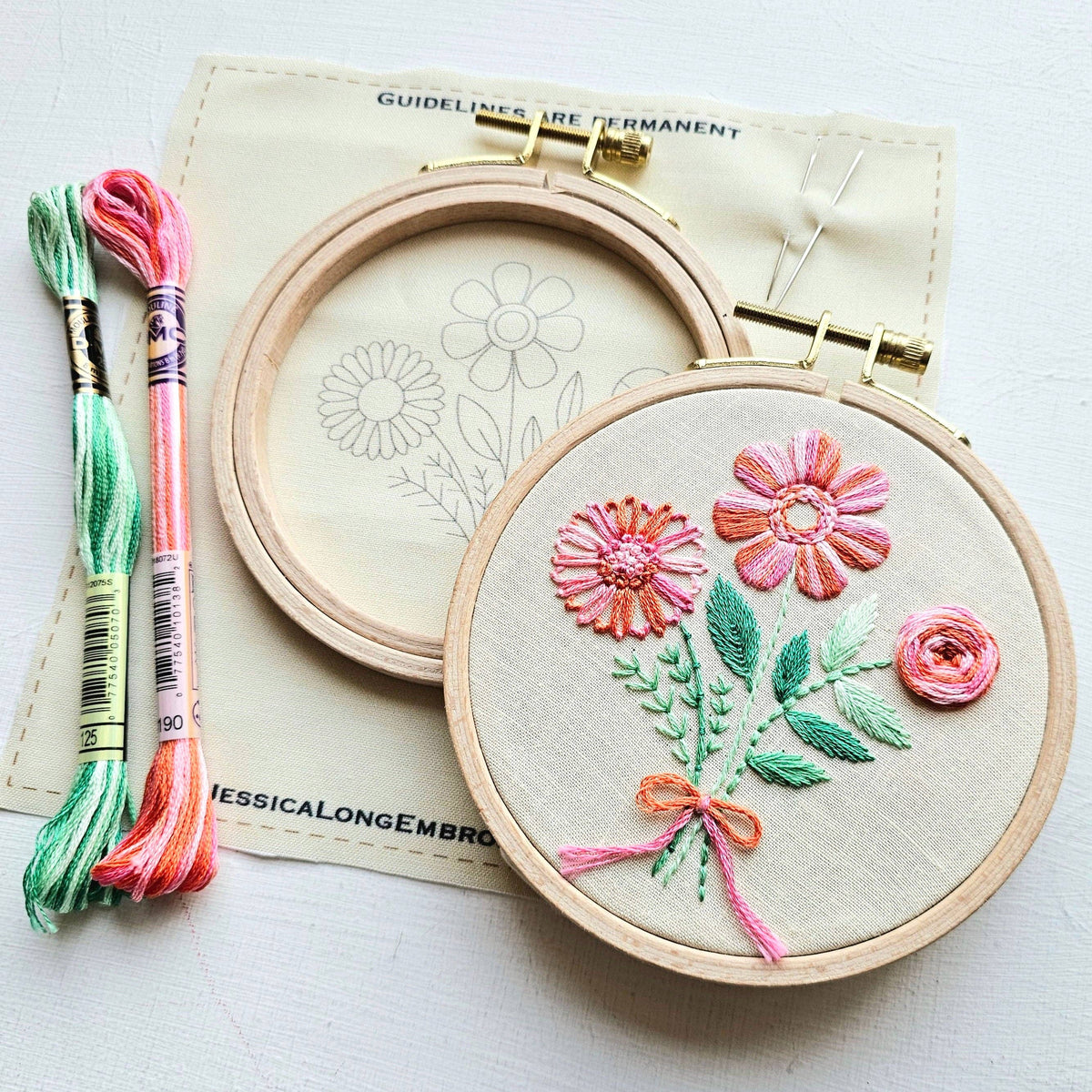 Floral Trio Embroidery Kit