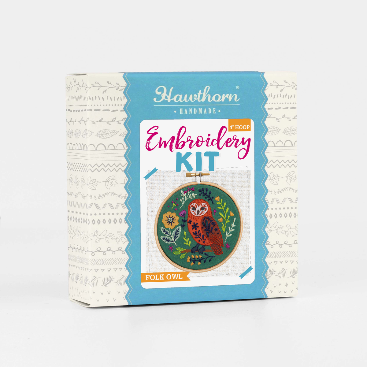 Folk Owl Mini Embroidery Kit | Complete Craft Kit