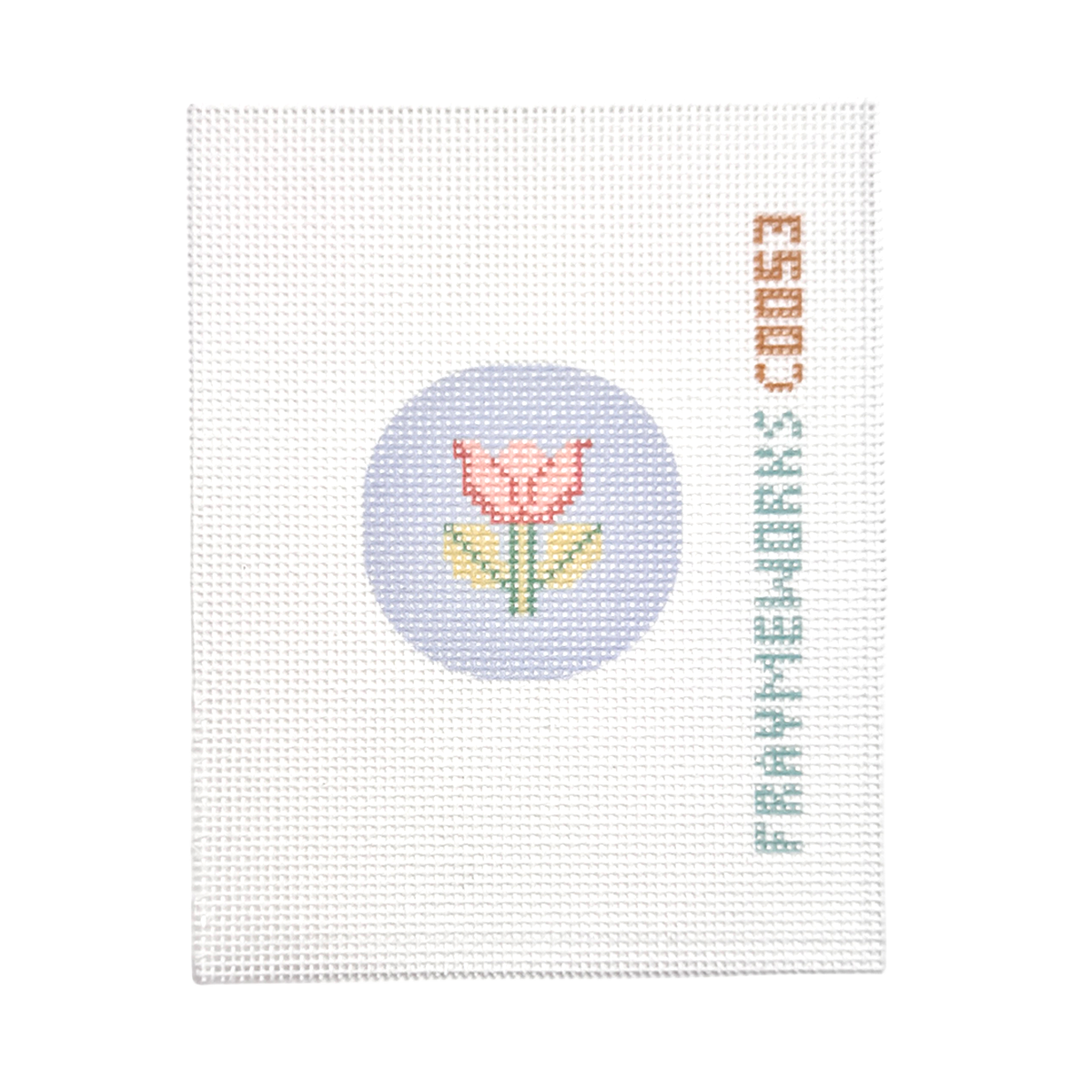 Needlepoint Canvas: Tulip 1.75" Round Mini
