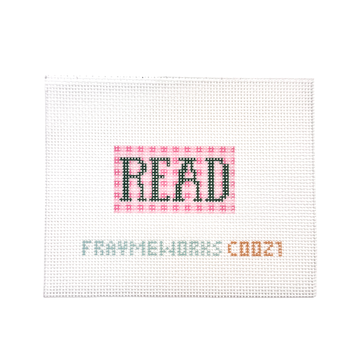 Needlepoint Canvas: Plaid Read 1.25"x 2.25" Mini