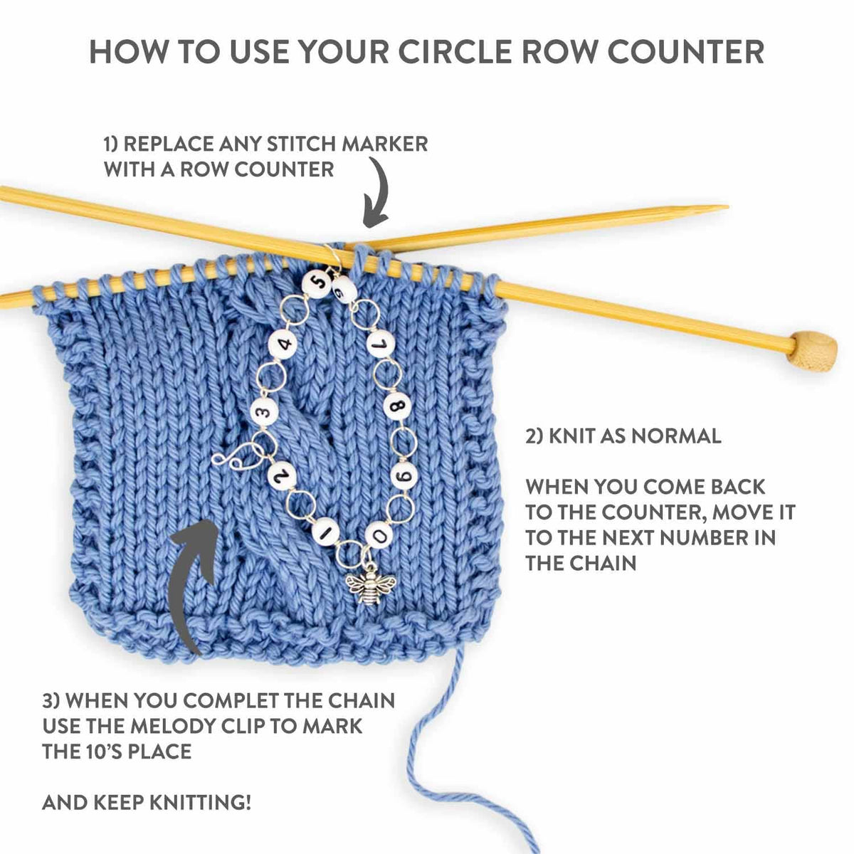 Little Dog Circle Chain Row Counter