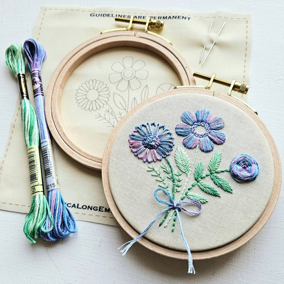 Floral Trio Embroidery Kit