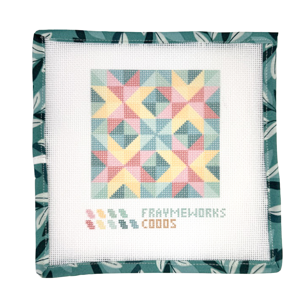 Needlepoint Canvas: Star Quilt Block 4x4"