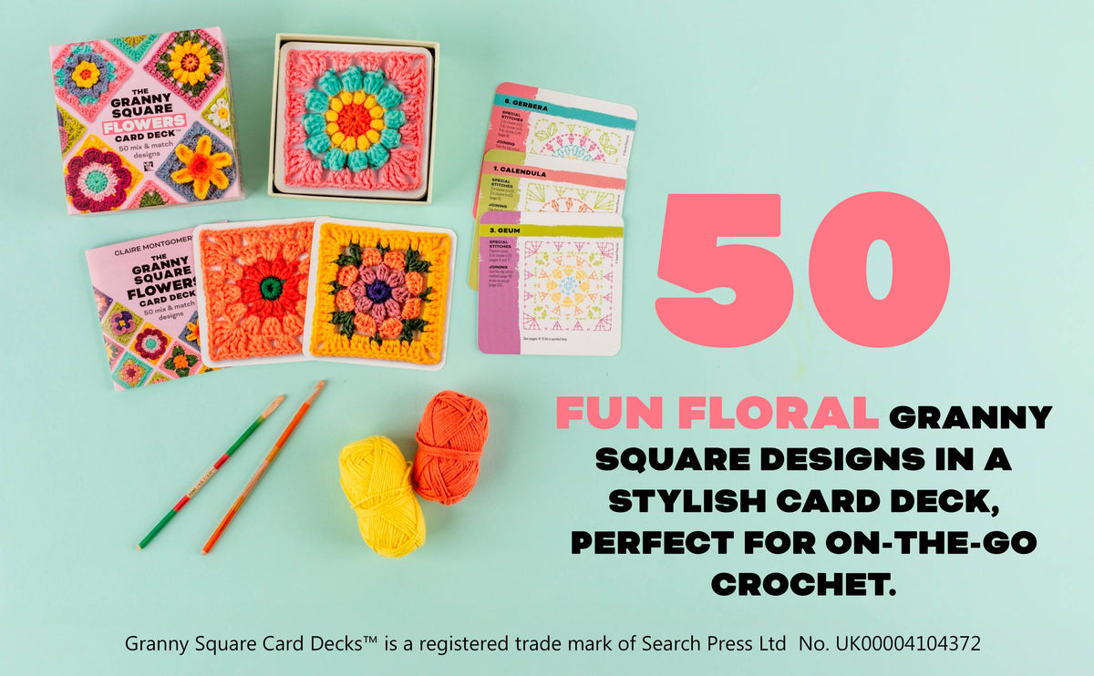 Granny Square Flowers Card Deck