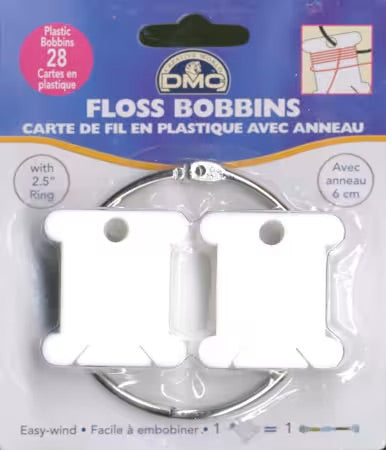 DMC - Plastic Bobbins with Metal Ring