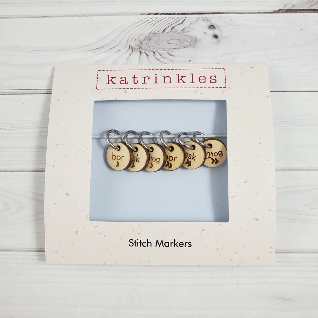 Katrinkles Stitch Markers Sock Instruction Stitch Marker Set