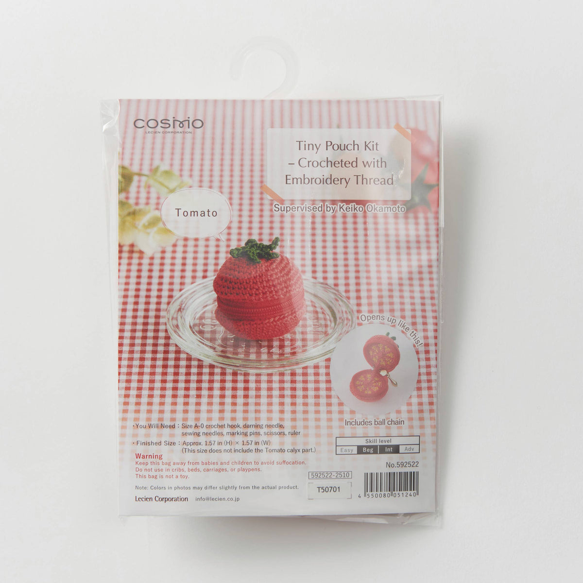Cosmo Tiny Pouch Kit - Crochet with Embroidery Thread Kit