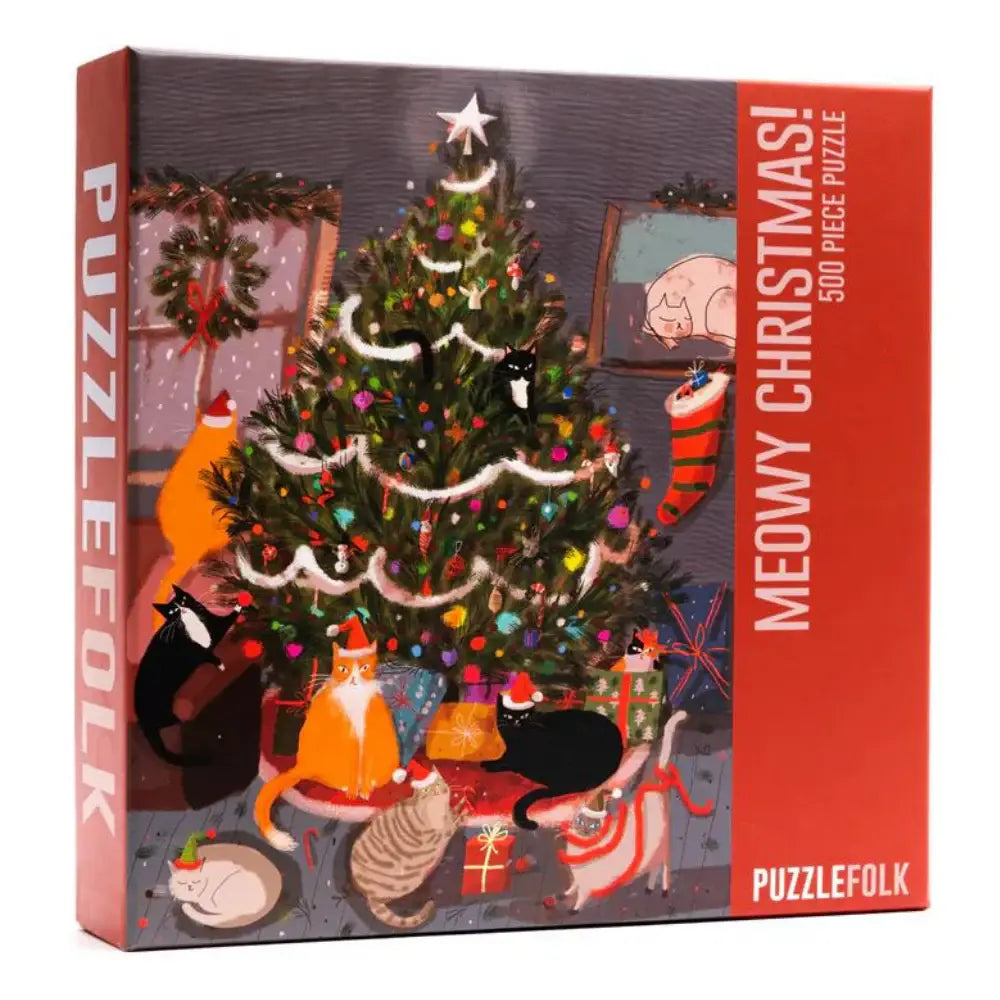 Meowy Christmas! 500 Piece Christmas Cat Puzzle