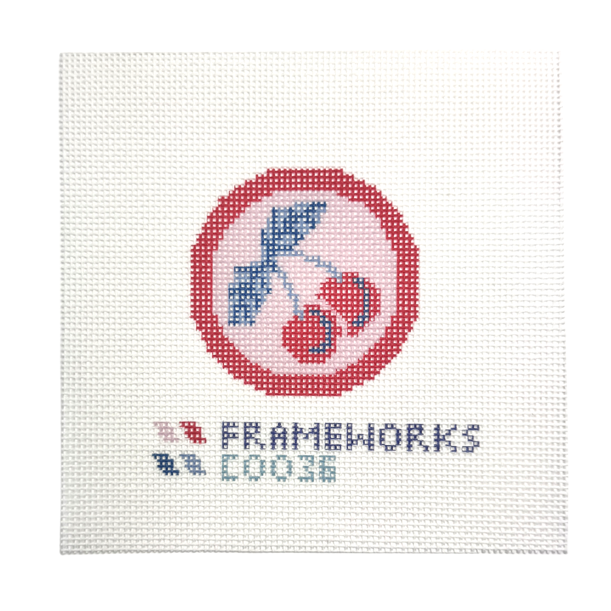 Needlepoint Canvas: Cherry Mini 2.25" Round