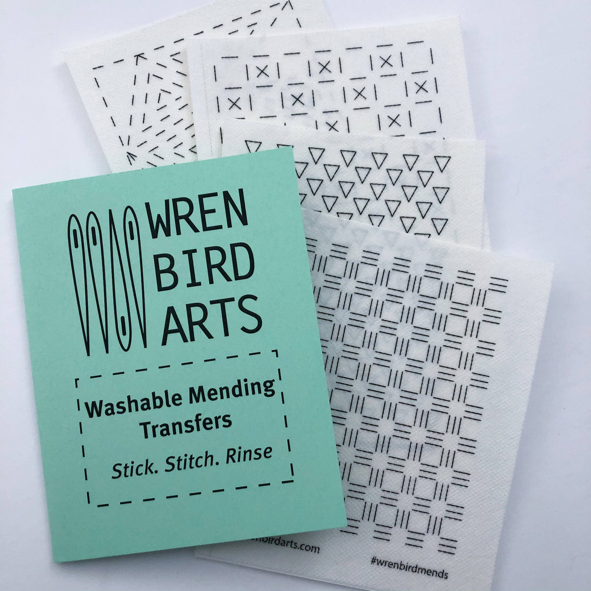 Washable Mending Transfers #4 Green Patterns