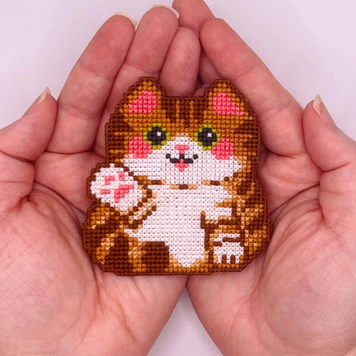 Orange Cat Cross Stitch Craft Kit