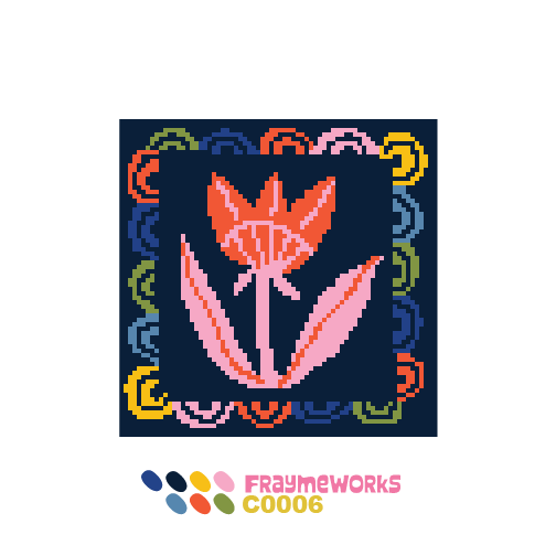 Needlepoint Canvas: Matilda Flower 4x4"