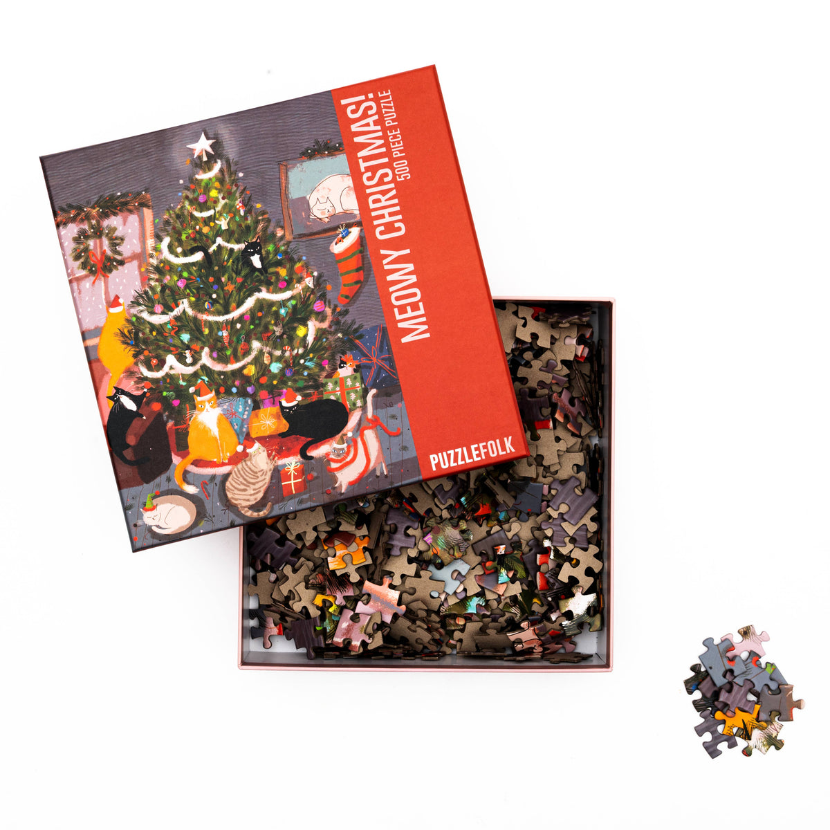 Meowy Christmas! 500 Piece Christmas Cat Puzzle