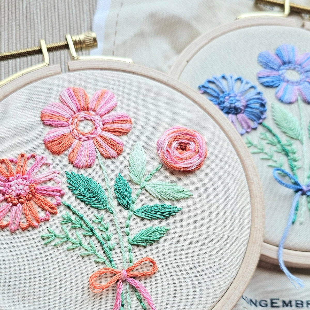 Floral Trio Embroidery Kit