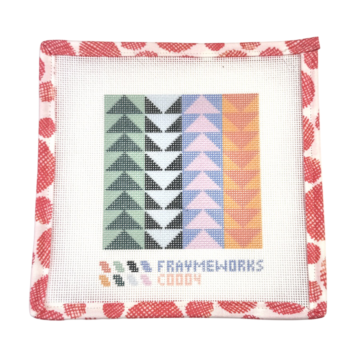 Needlepoint Canvas: Flying Geese Quilt Block 4x4"