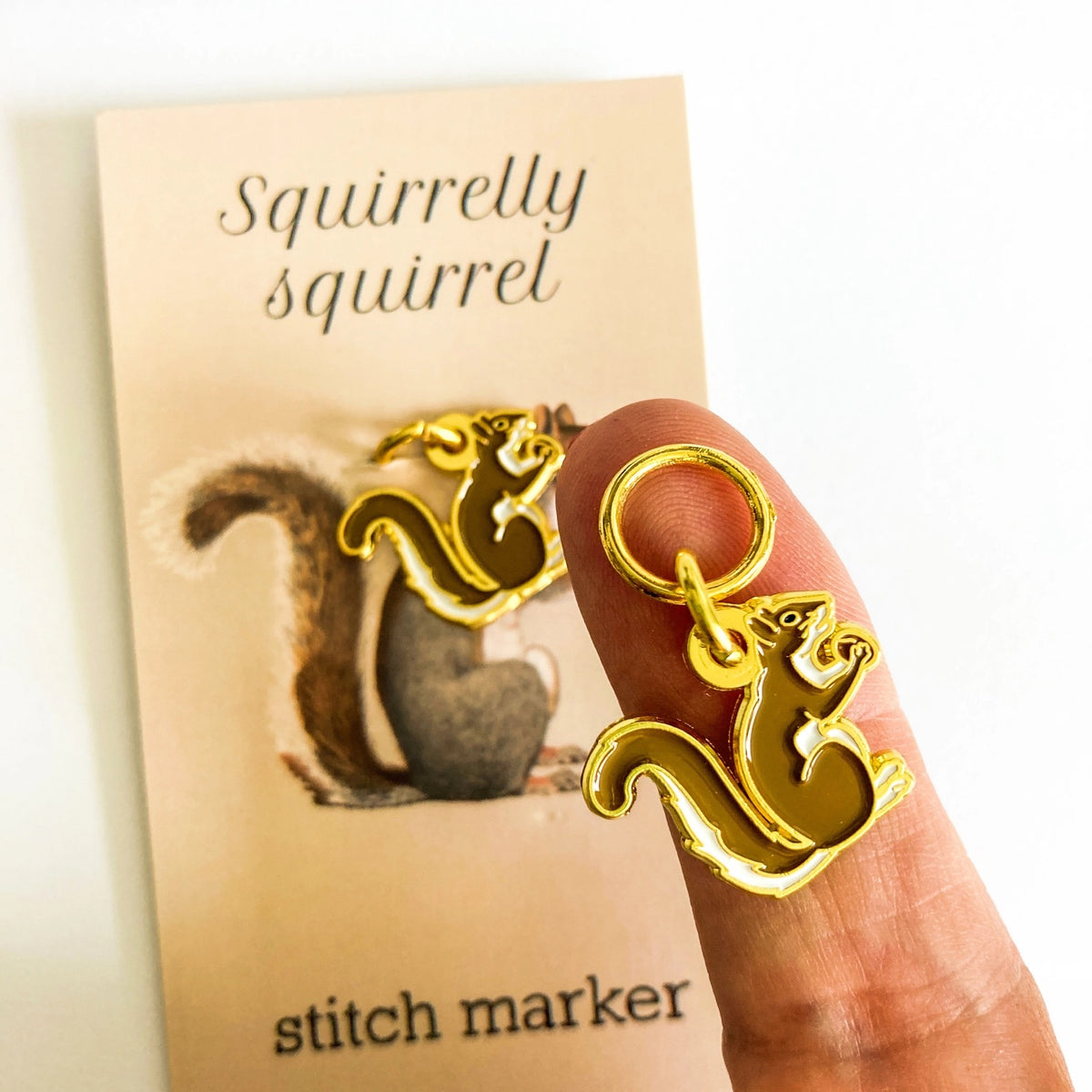 Squirrel Stitch Marker
